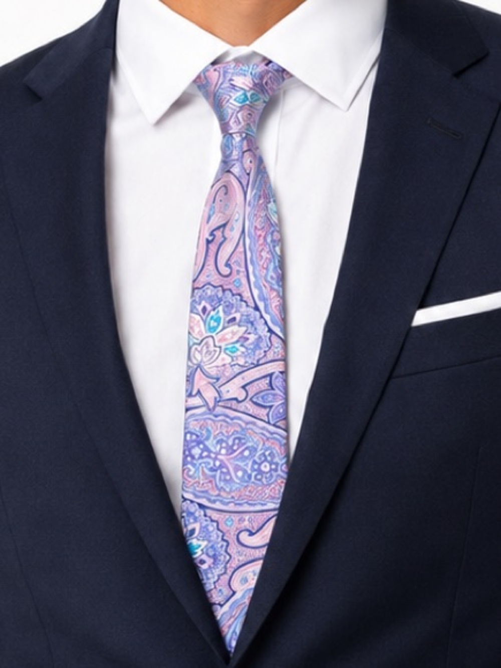 croft & barrow Pink and Blue Paisley Tie